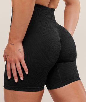 Gymshark Adapt Animal Seamless Shorts - Black/Asphalt Grey