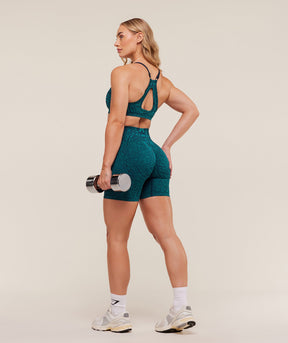 Gymshark Adapt Animal Seamless Shorts - Navy/Brand Blue