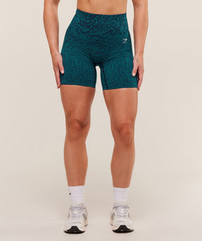 Gymshark Adapt Animal Seamless Shorts - Navy/Brand Blue