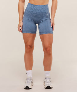 Gymshark Adapt Animal Seamless Shorts - Worn Blue/Peri Blue