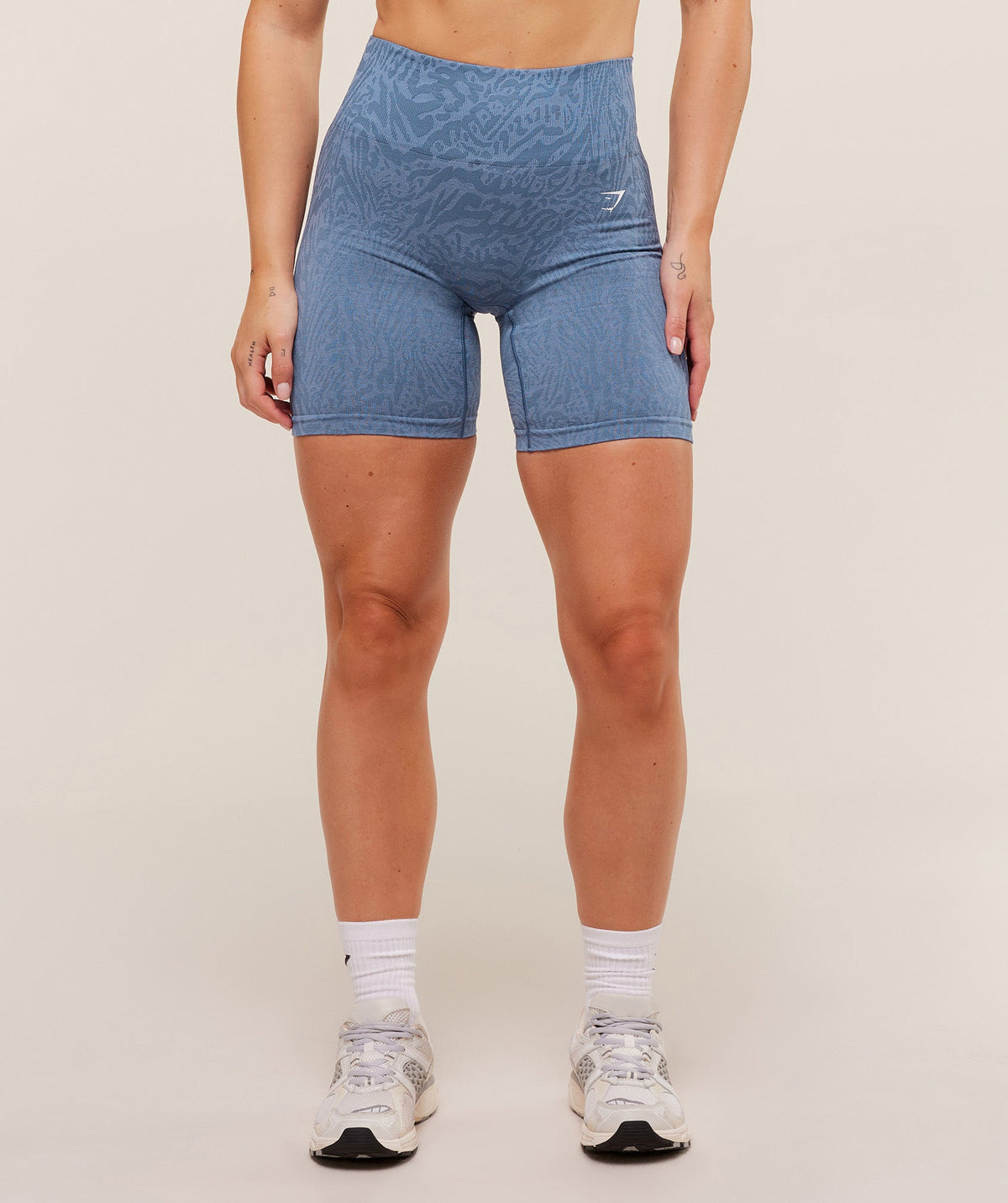 Gymshark Adapt Animal Seamless Shorts - Worn Blue/Peri Blue