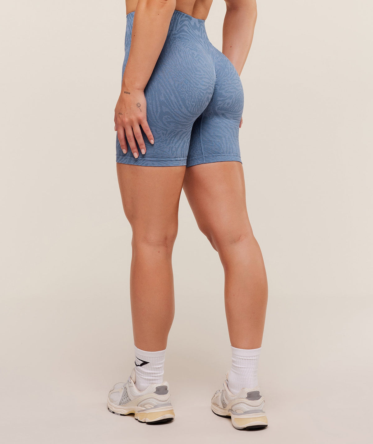Gymshark Adapt Animal Seamless Shorts - Worn Blue/Peri Blue