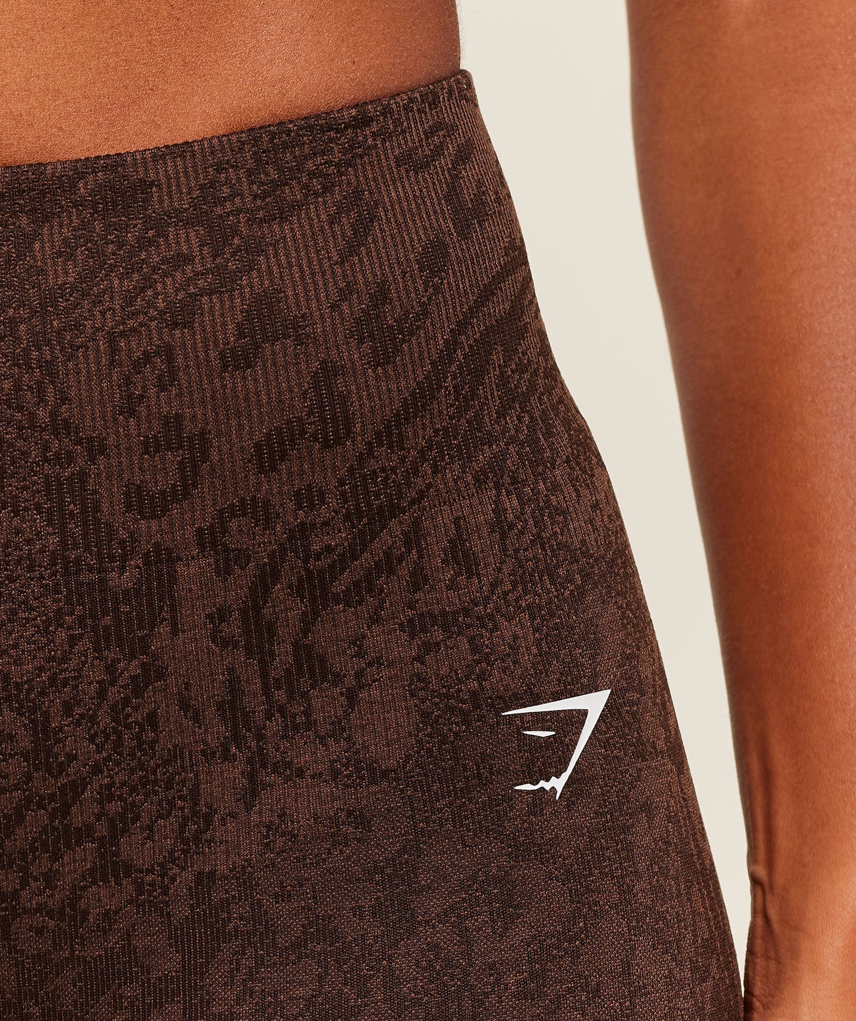 Gymshark Adapt Animal X Whitney Shorts - GS Archive Brown/GS Soft Brown