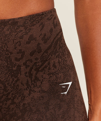 Gymshark Adapt Animal X Whitney Shorts - GS Archive Brown/GS Soft Brown