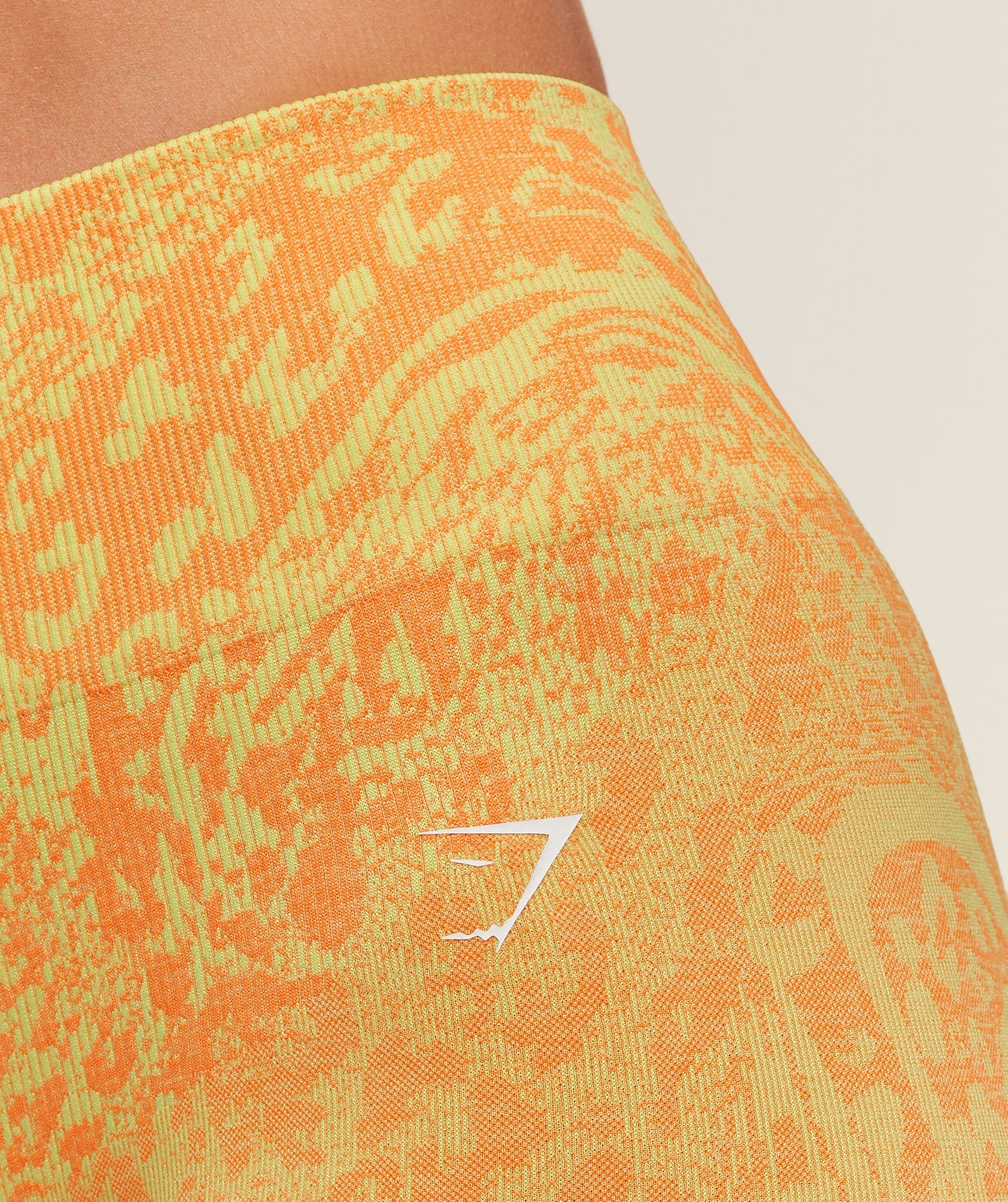 Gymshark Adapt Animal X Whitney Shorts - Sorbet Yellow /  Dayglow Peach