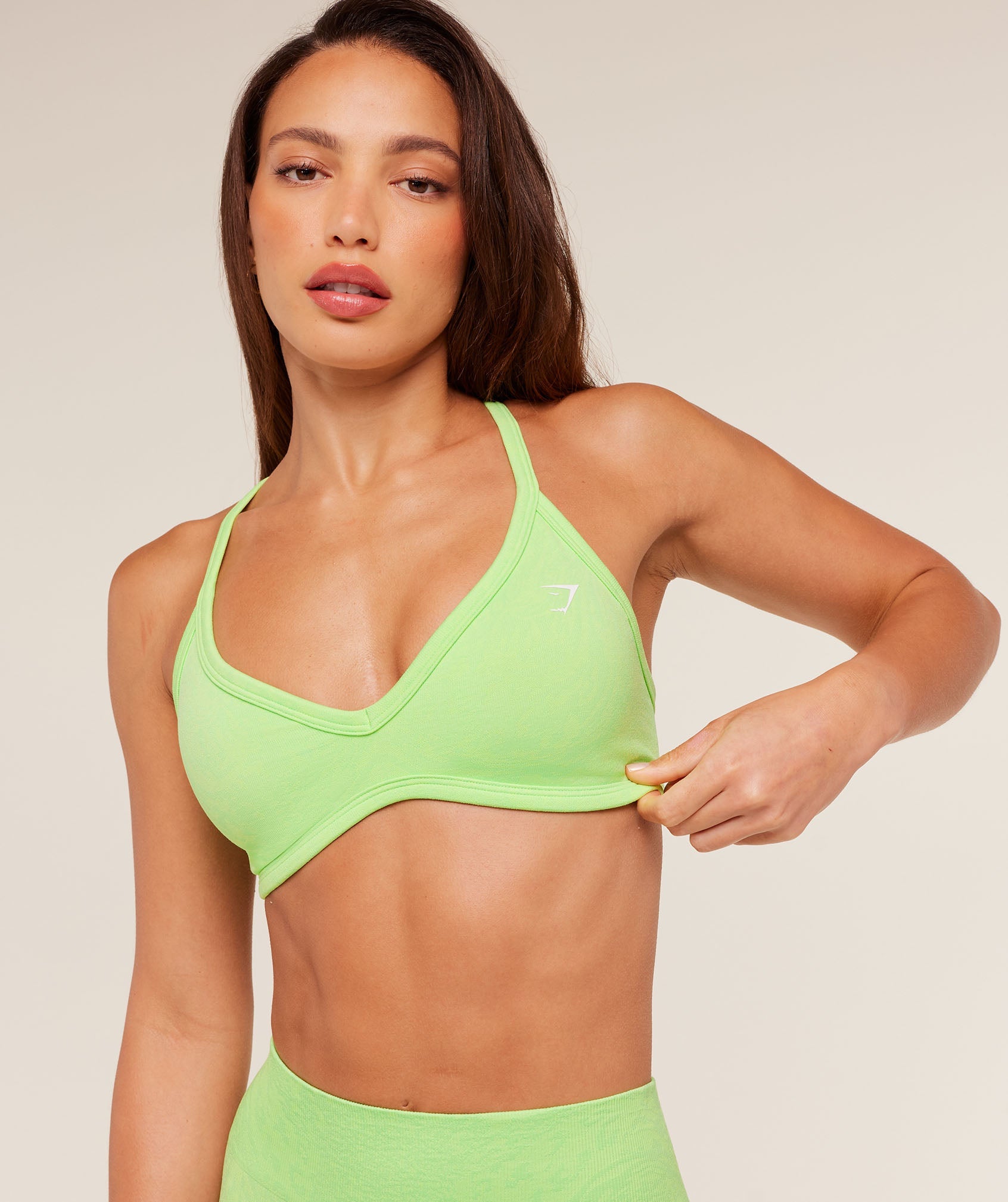 Gymshark Adapt Animal X Whitney Sports Bra - Energy Gelato Green /  Sorbet Yellow