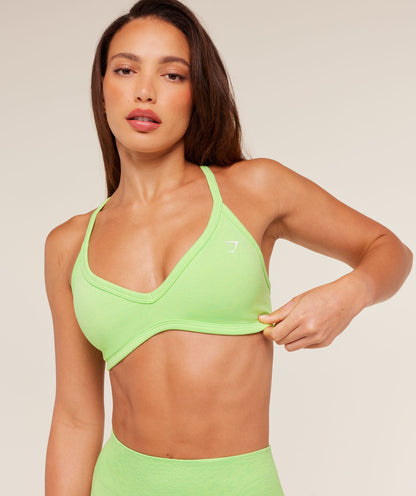 Gymshark Adapt Animal X Whitney Sports Bra - Energy Gelato Green /  Sorbet Yellow