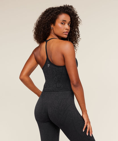 Gymshark Adapt Animal X Whitney Tank Top with Shelf - Black /  Asphalt Grey