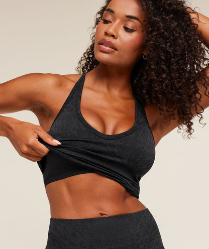 Gymshark Adapt Animal X Whitney Tank Top with Shelf - Black /  Asphalt Grey