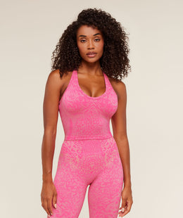 Gymshark Adapt Animal X Whitney Tank Top with Shelf - Electric Pink /  Sorbet Yellow