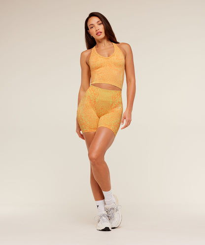 Gymshark Adapt Animal X Whitney Tank Top with Shelf - Sorbet Yellow /  Dayglow Peach