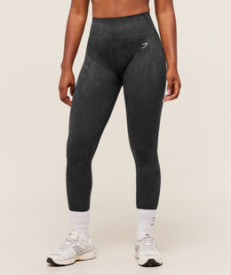 Gymshark Adapt Camo Seamless Leggings - Asphalt Grey/Black