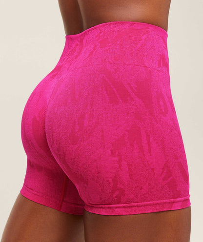 Gymshark Adapt Camo Seamless Shorts - Build Pink/Energy Pink