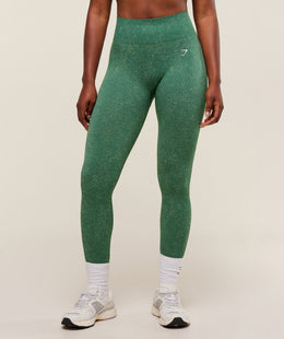Gymshark Adapt Fleck x Whitney Seamless Leggings - Lift Green/Clay Green
