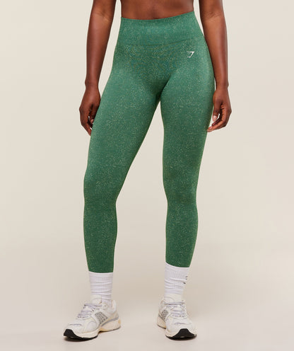 Gymshark Adapt Fleck x Whitney Seamless Leggings - Lift Green/Clay Green