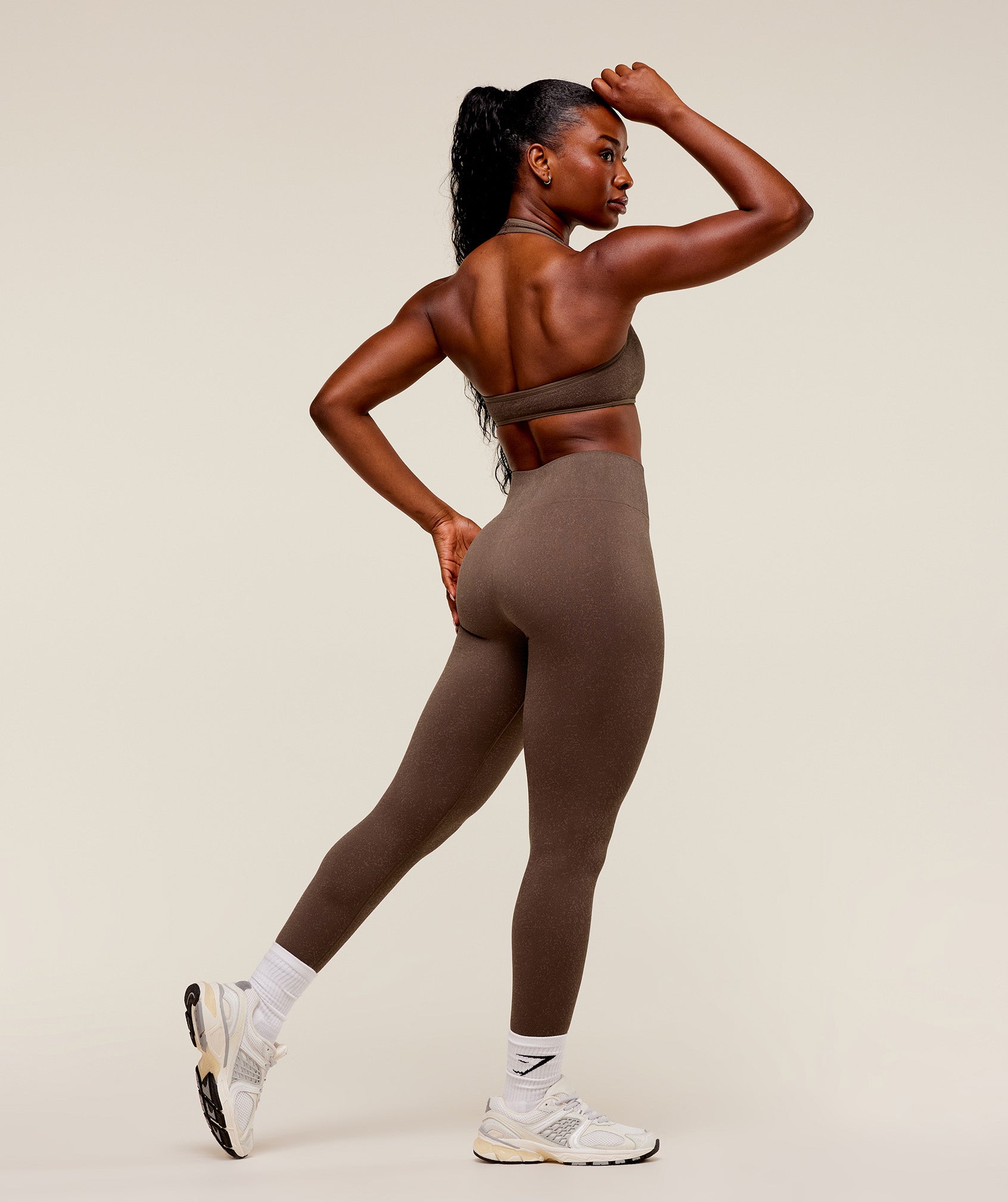 Gymshark Adapt Fleck x Whitney Leggings - Soft Brown/Chestnut Pink