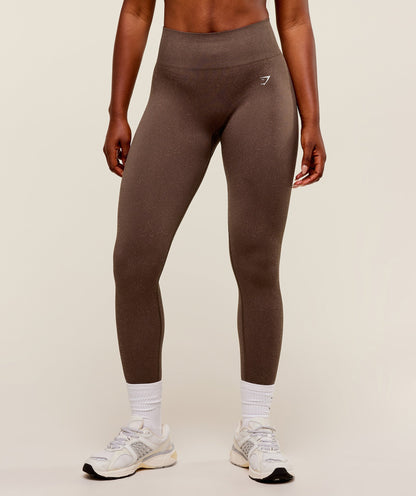 Gymshark Adapt Fleck Seamless Leggings - Soft Brown/Chestnut Pink