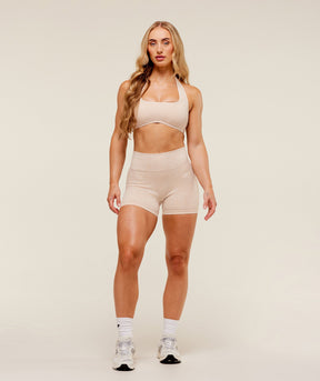 Gymshark Adapt Fleck x Whitney Seamless Shorts - Coconut White