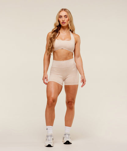 Gymshark Adapt Fleck x Whitney Seamless Shorts - Coconut White