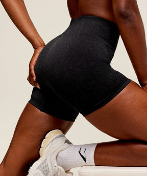 Gymshark Adapt Fleck Seamless Shorts - Black/Smokey Grey