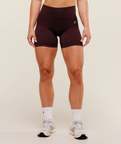 Gymshark Adapt Fleck x Whitney Seamless Shorts - Cherry Purple/Rich Maroon