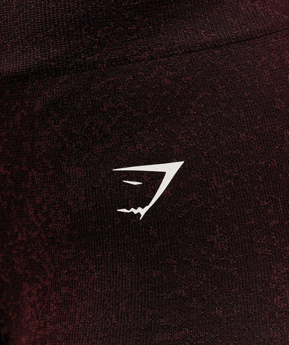 Gymshark Adapt Fleck x Whitney Seamless Shorts - Cherry Purple/Rich Maroon