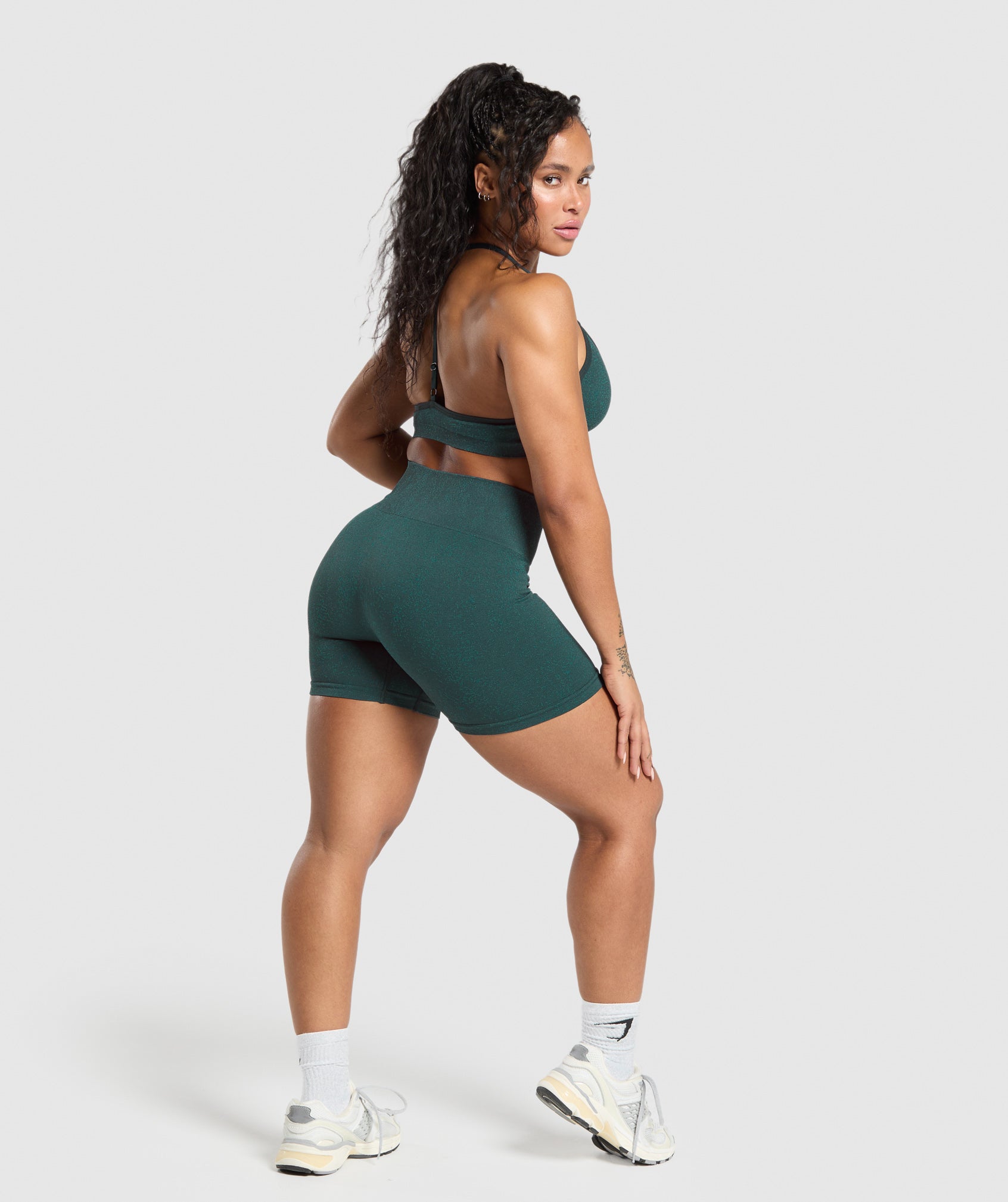 Gymshark Adapt Fleck T-Back Bra - Darkest Teal/Functional Teal