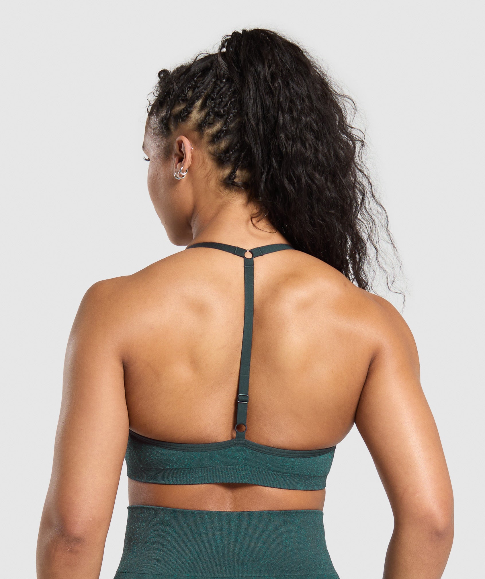 Gymshark Adapt Fleck T-Back Bra - Darkest Teal/Functional Teal