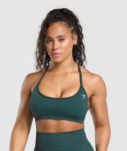 Gymshark Adapt Fleck T-Back Bra - Darkest Teal/Functional Teal