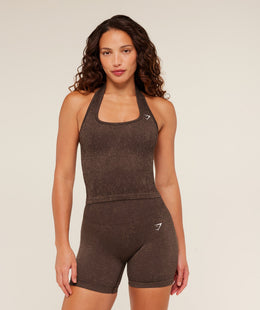 Gymshark Adapt Fleck x Whitney Tank With Shelf - Archive Brown/Lifestyle Brown