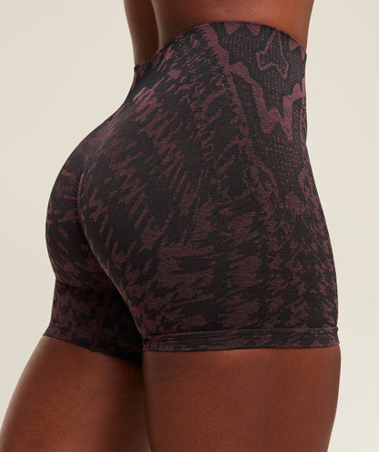 Gymshark Adapt Houndstooth Shorts - Black/Reset Pink