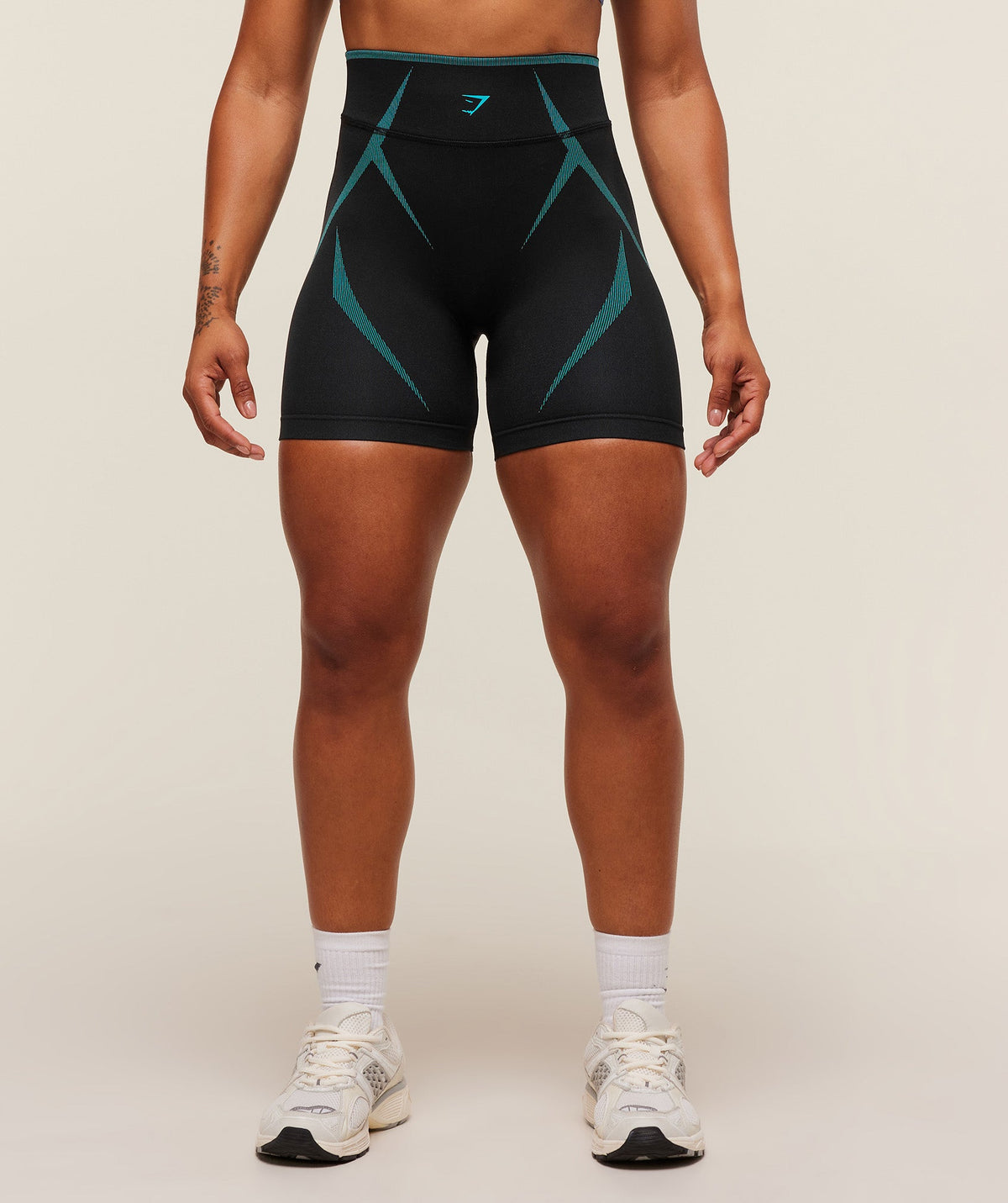 Gymshark Apex Lift Seamless Shorts - Black/Brand Blue