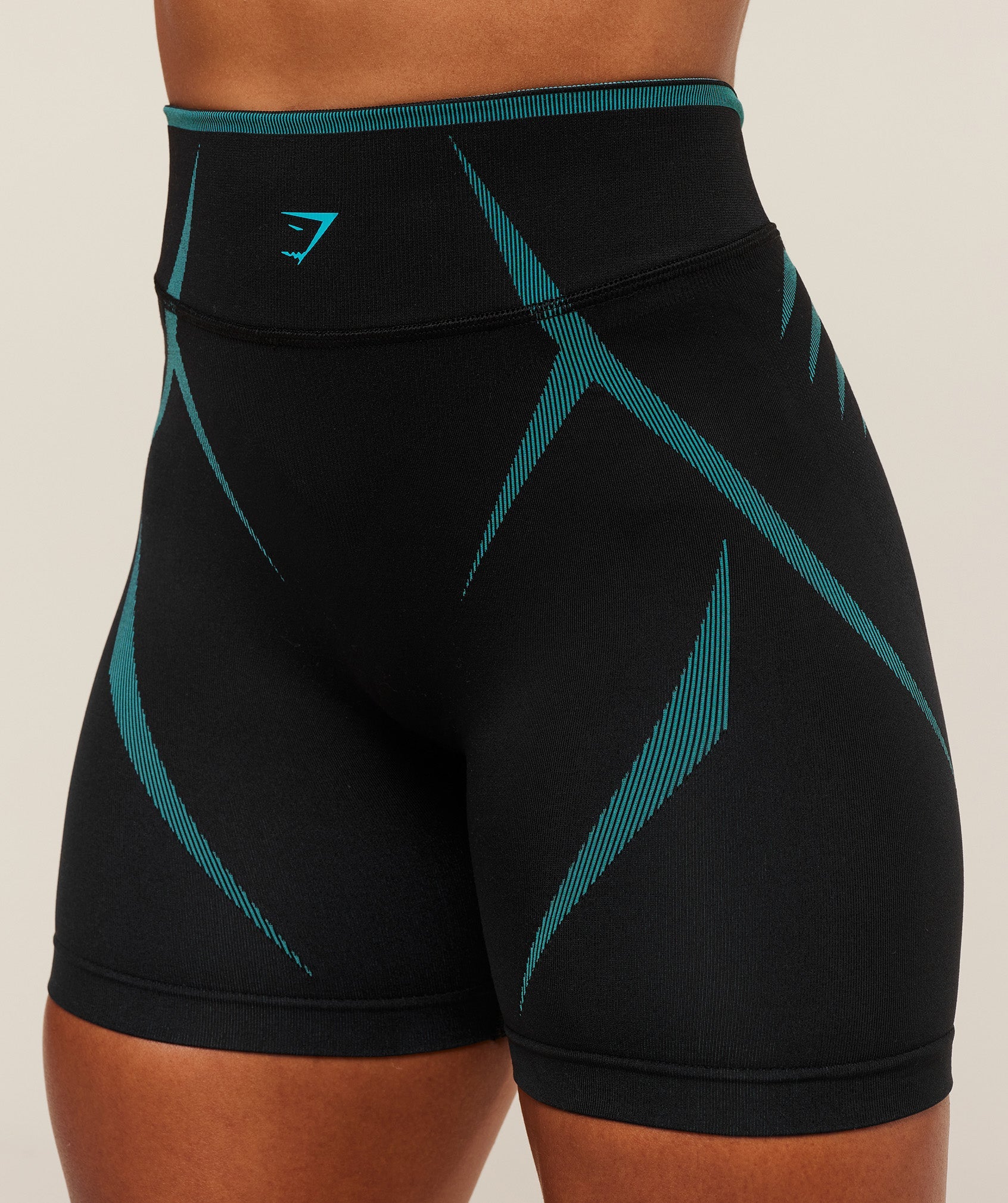 Gymshark Apex Lift Seamless Shorts - Black/Brand Blue