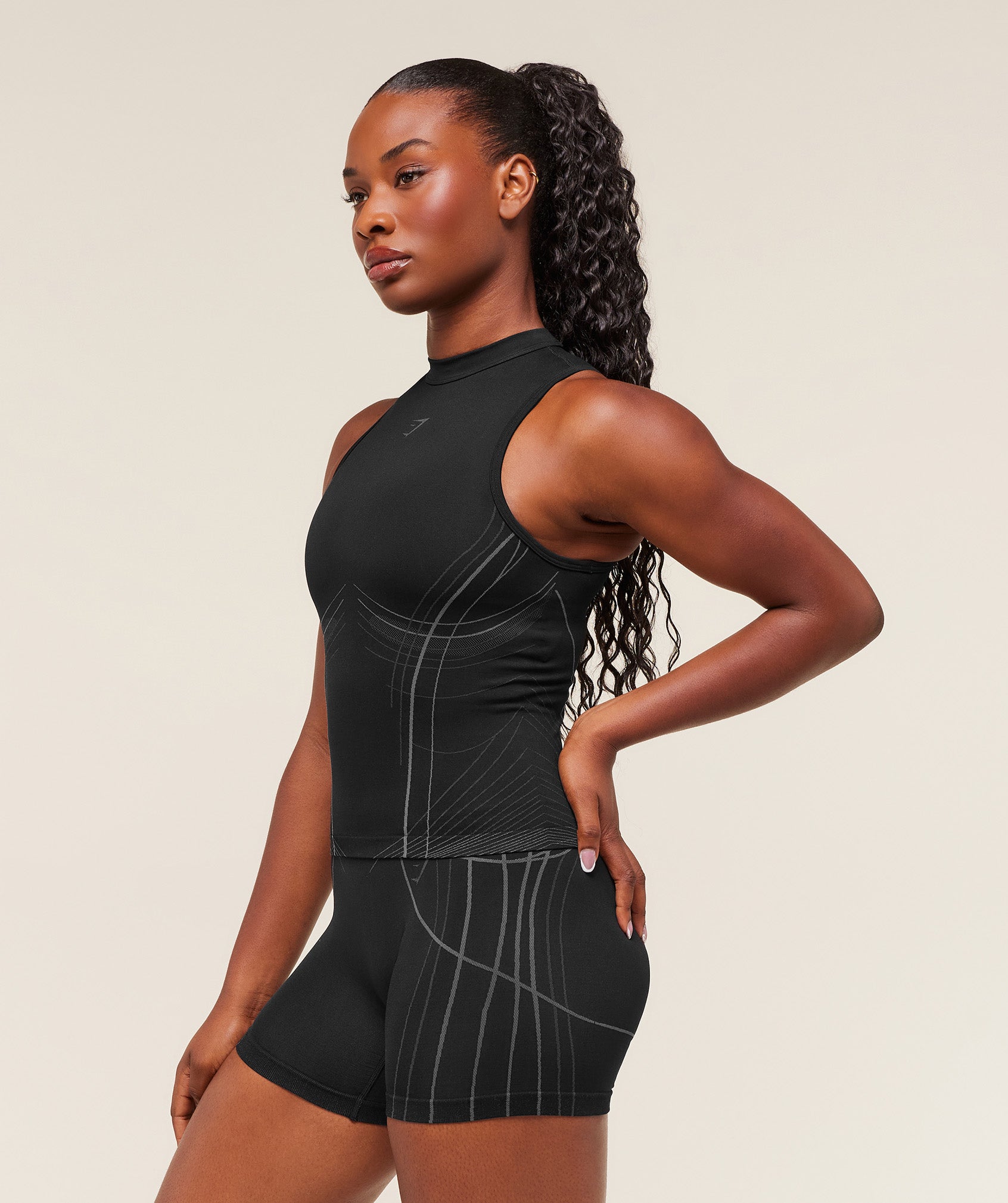 Gymshark Apex Seamless Tank - Black/Graphite Grey