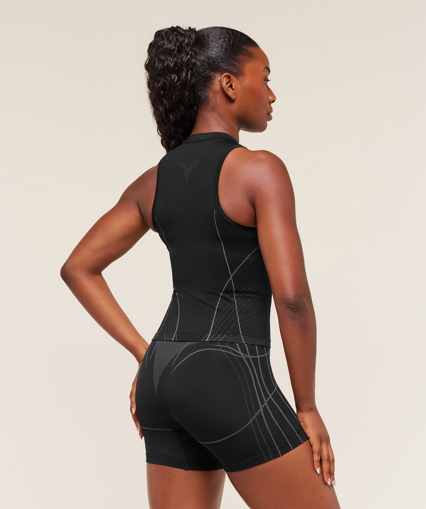 Gymshark Apex Seamless Tank - Black/Graphite Grey