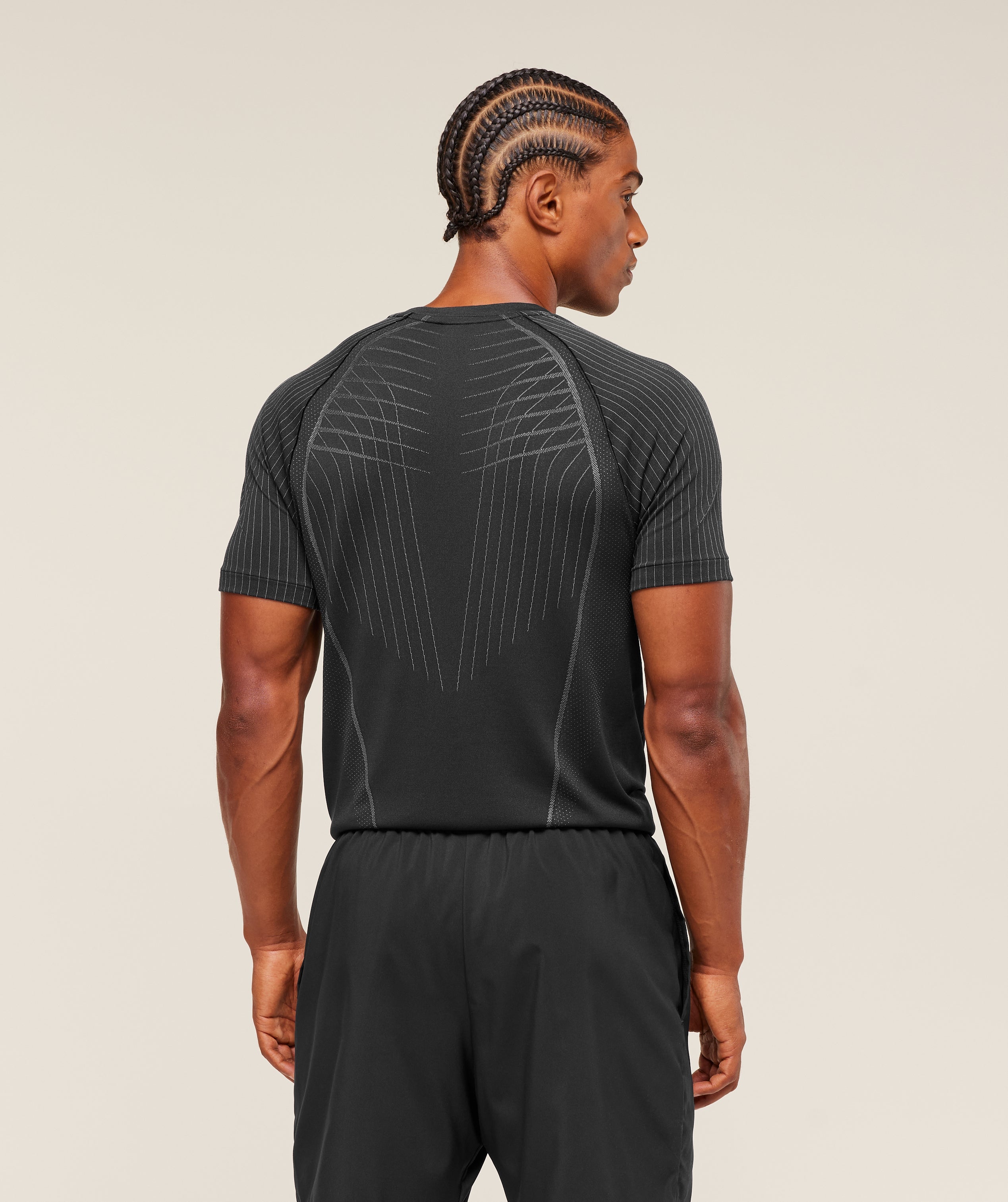 Gymshark Apex Seamless T-Shirt - Black/Dark Grey