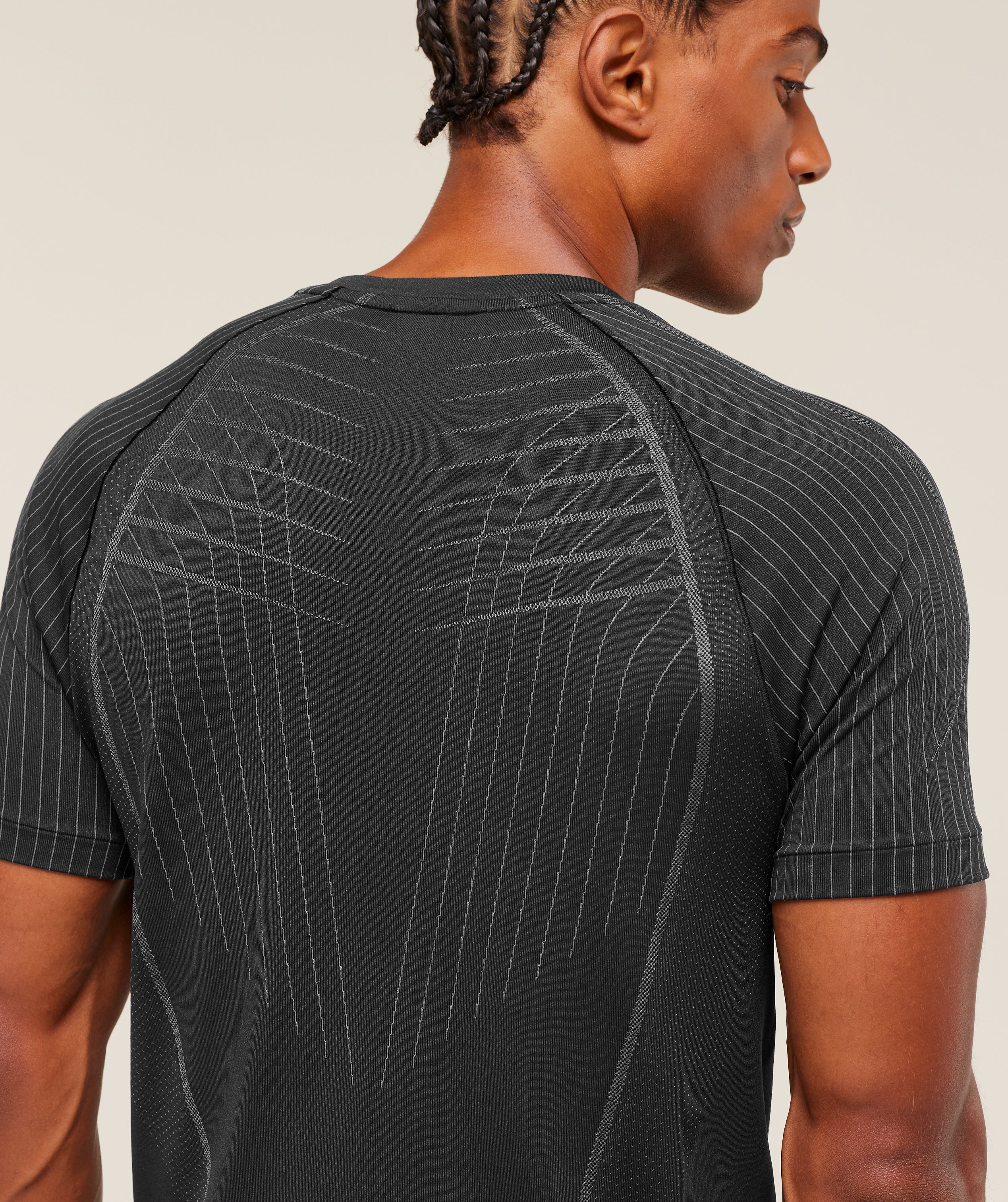 Gymshark Apex Seamless T-Shirt - Black/Dark Grey