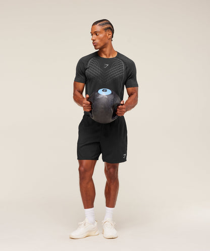 Gymshark Apex Seamless T-Shirt - Black/Dark Grey