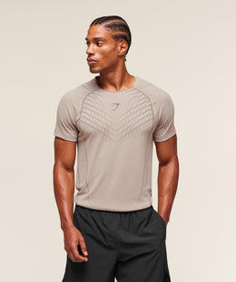 Gymshark Apex Seamless T-Shirt - Mushroom Grey/Pitch Grey