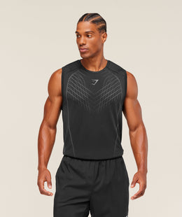 Gymshark Apex Seamless Tank - Black/Dark Grey