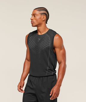 Gymshark Apex Seamless Tank - Black/Dark Grey