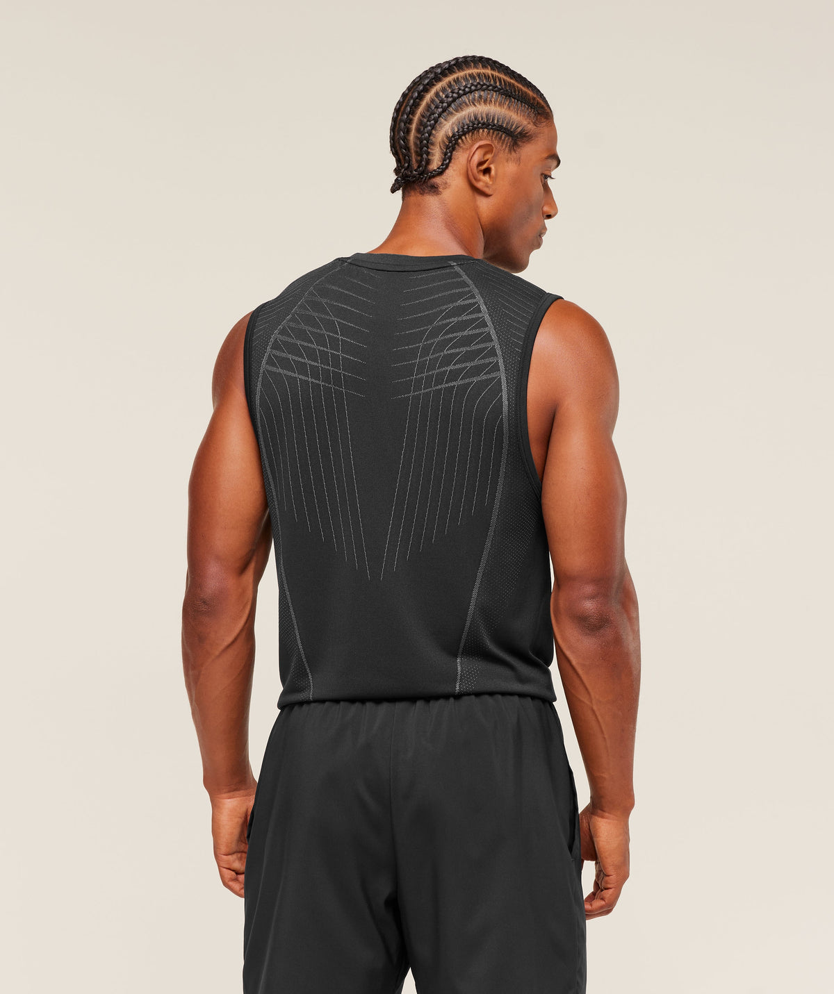 Gymshark Apex Seamless Tank - Black/Dark Grey