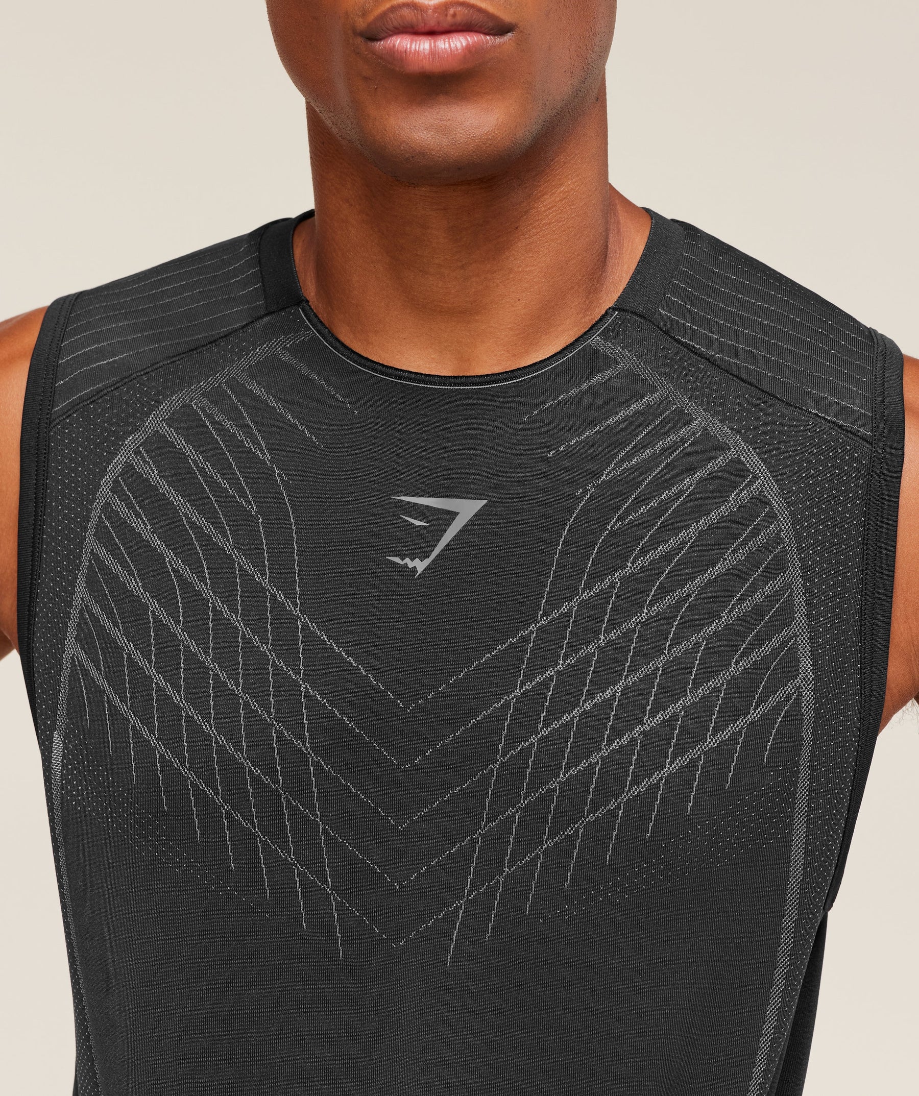 Gymshark Apex Seamless Tank - Black/Dark Grey