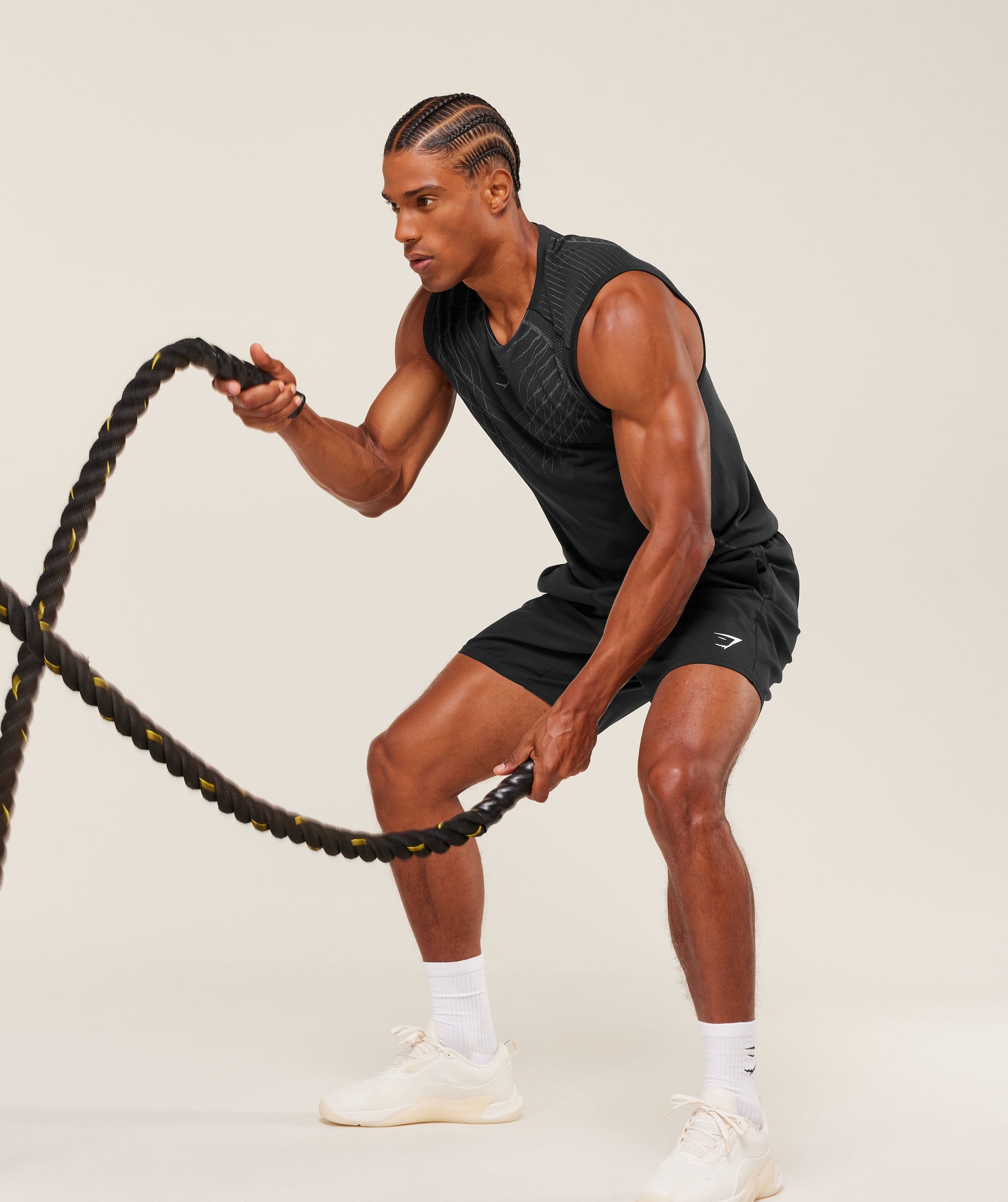 Gymshark Apex Seamless Tank - Black/Dark Grey