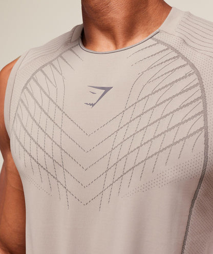 Gymshark Apex Seamless Tank - Mushroom Grey/Pitch Grey