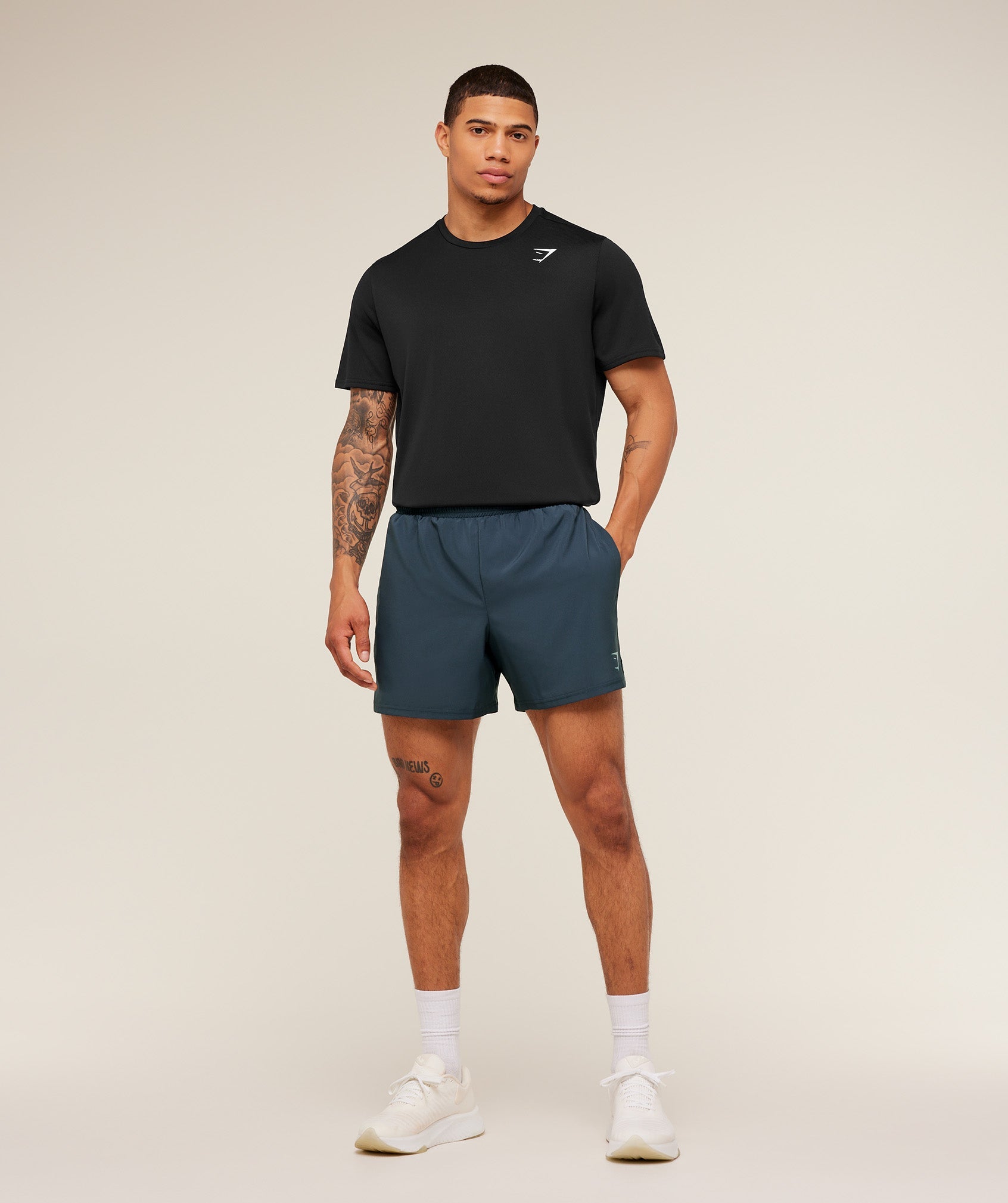 Gymshark Arrival Contrast Shorts -  Stealth Blue /  Flow Blue