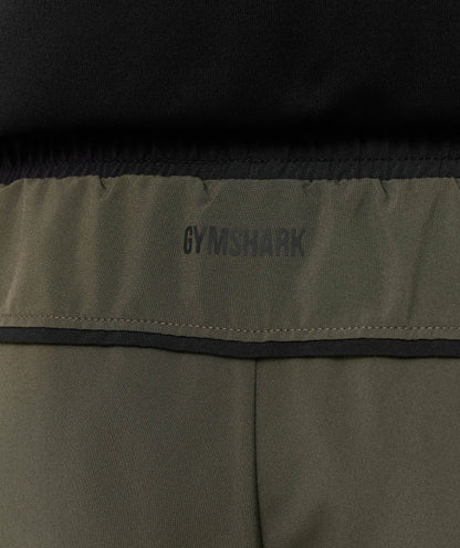 Gymshark Arrival Contrast Shorts - Strength Green/Black