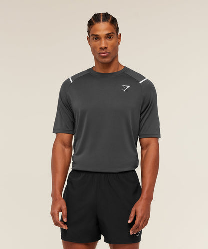 Gymshark Arrival Contrast T-Shirt - GS Onyx Grey/GS Black