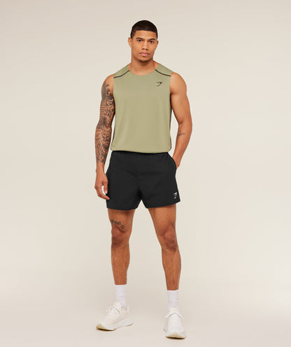 Gymshark Arrival Contrast Tank -  Grounded Green /  Strength Green