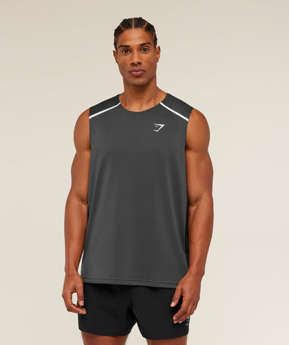 Gymshark Arrival Contrast Tank - GS Onyx Grey/GS Black